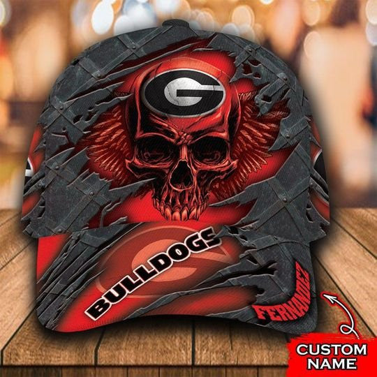 GEORGIA 3D SKULL CAP CLASSIC CUSTOM NAME TS2898
