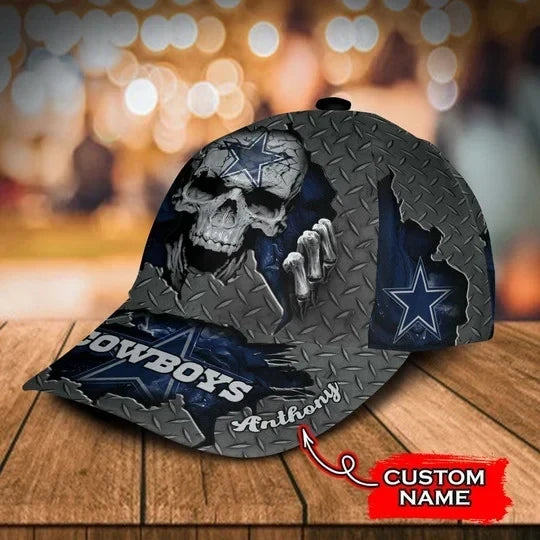 Custom Name Cowboys Cap Skull DL1029