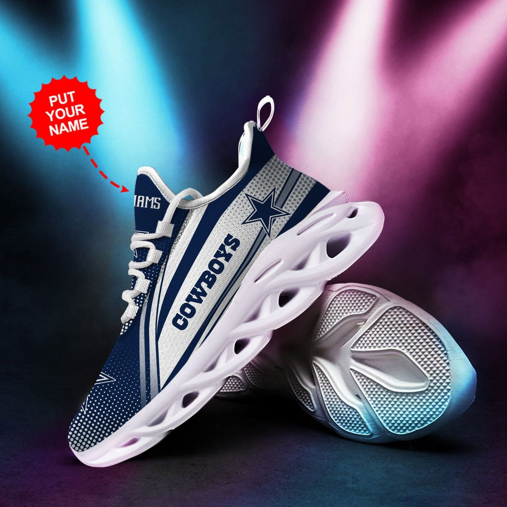 Dallas Cowboys Custom Personalized Max Soul Sneakers M28