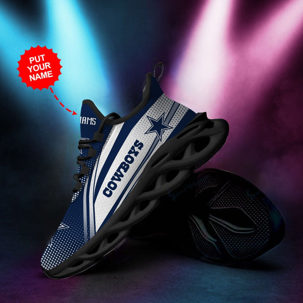 Dallas Cowboys Custom Personalized Max Soul Sneakers M28