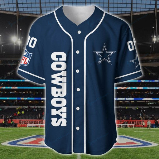 Dallas Cowboys Personalized Baseball Jersey BG190