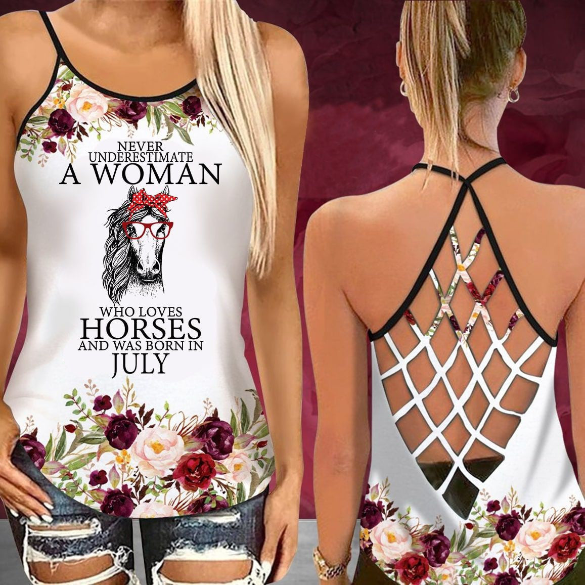 A WOMAN HORSE July Criss Cross - HR7578