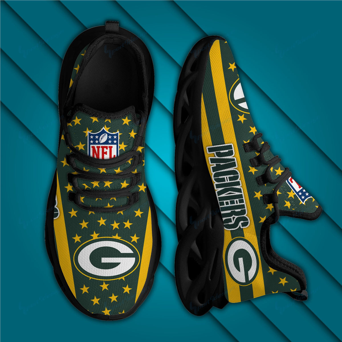 Green Bay Packers Yezy Running Sneakers 49