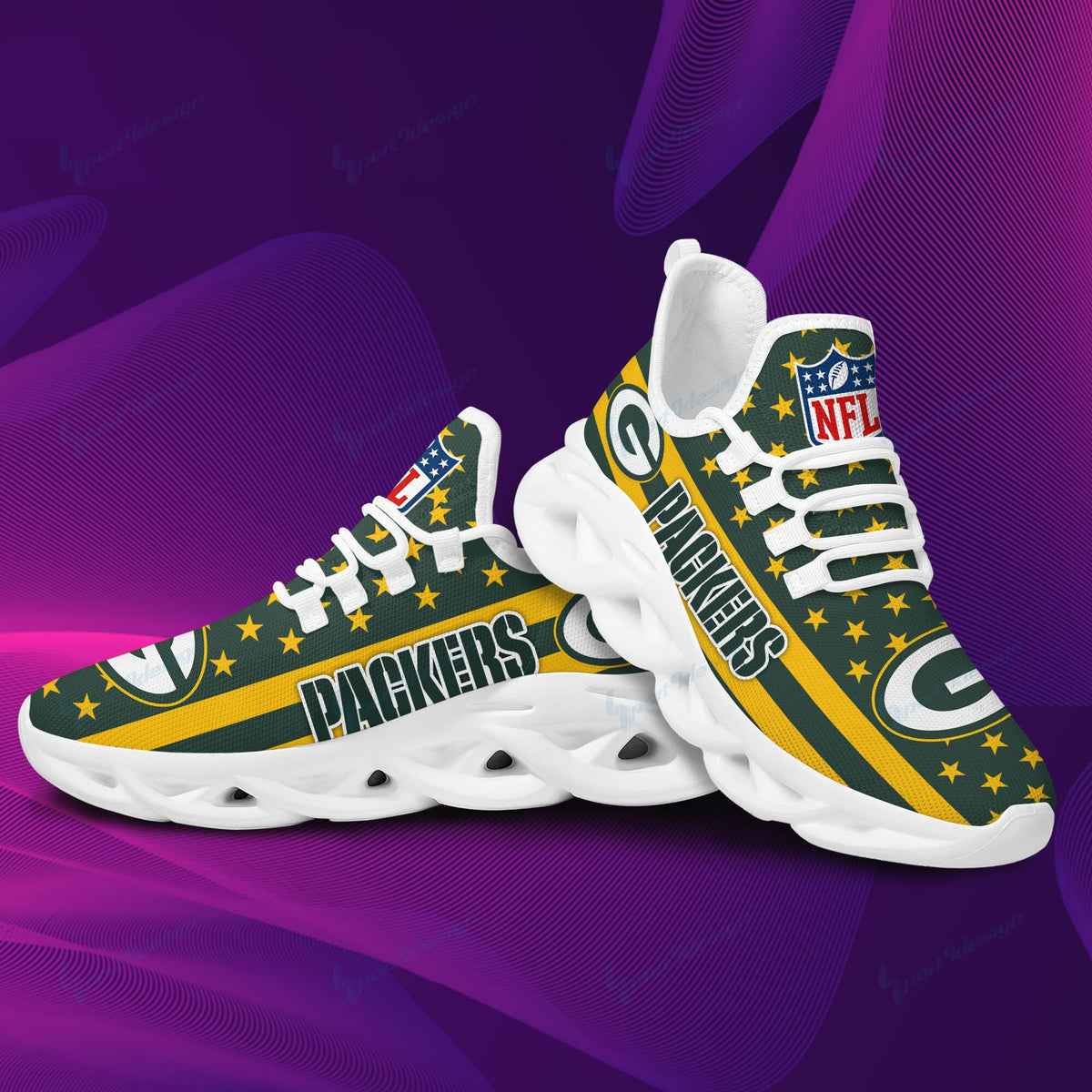 Green Bay Packers Yezy Running Sneakers 49