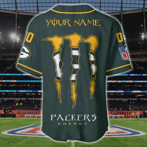Green Bay Packers Personalized Baseball Jersey BG187