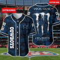 DALLAS COWBOYS PERSONALIZED BASEBALL JERSEY BG108