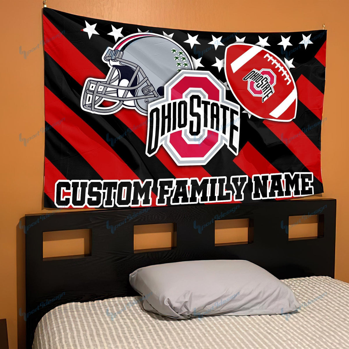 Ohio State Buckeyes Personalized Flag 63