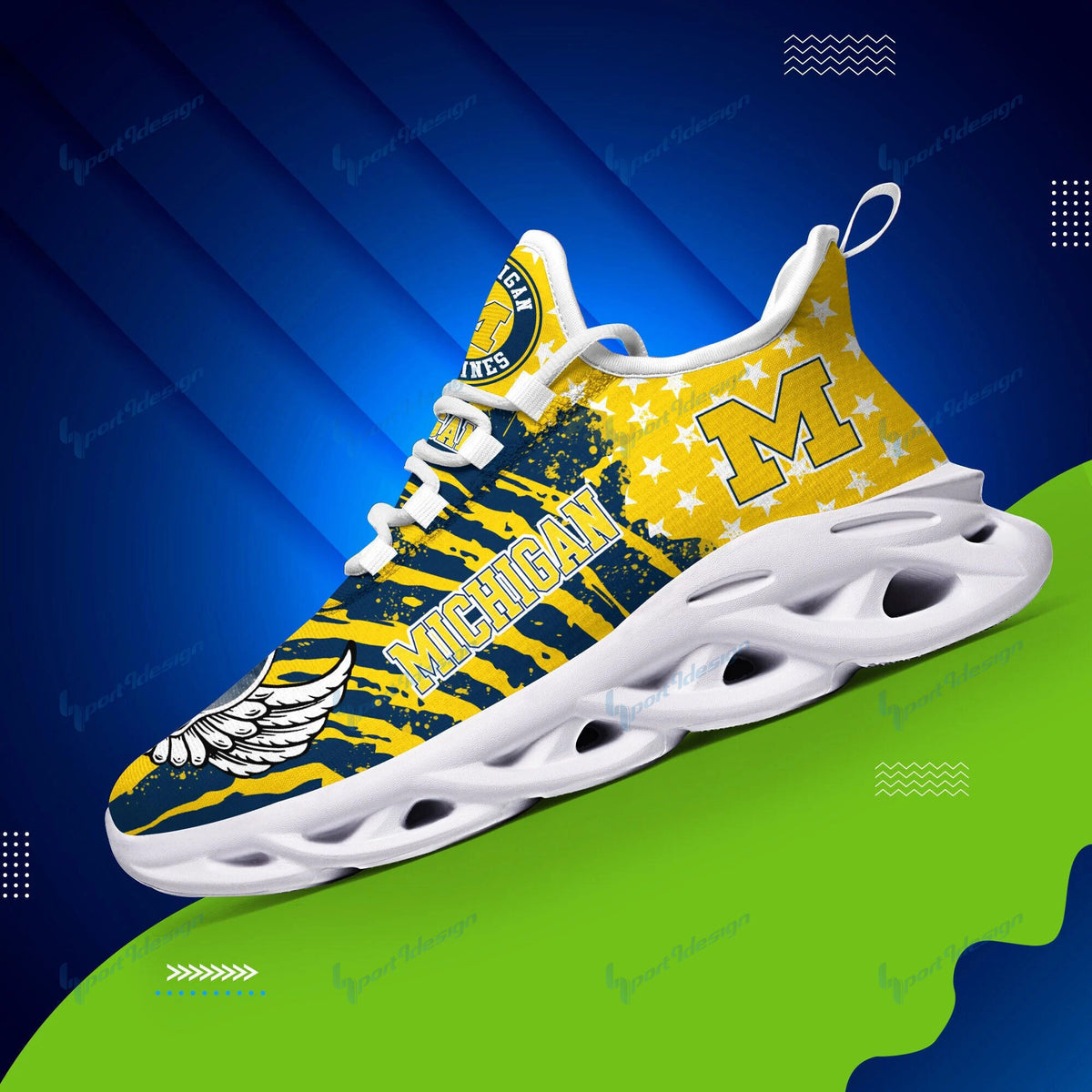 Michigan Wolverines Yezy Running Sneakers BB747