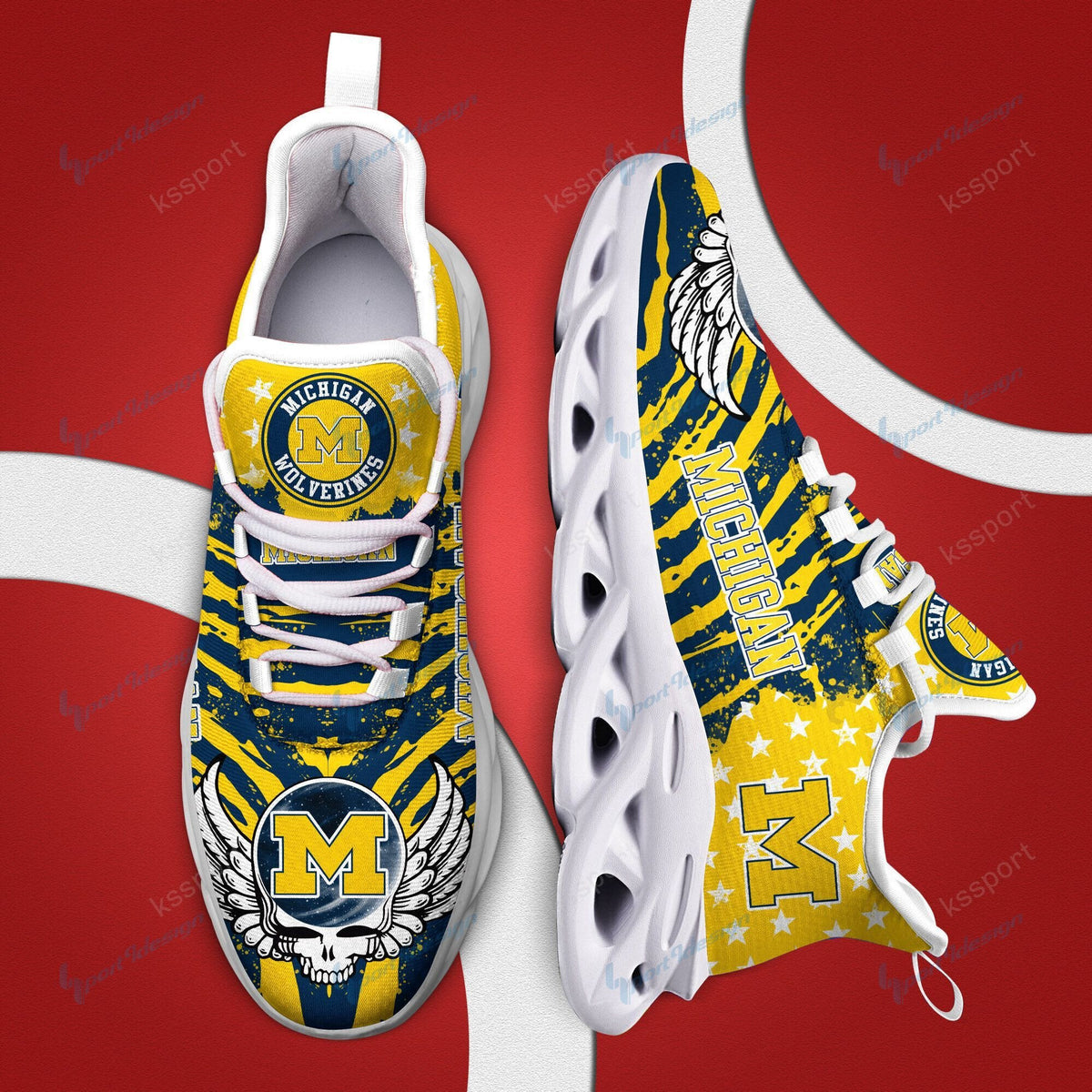Michigan Wolverines Yezy Running Sneakers BB747