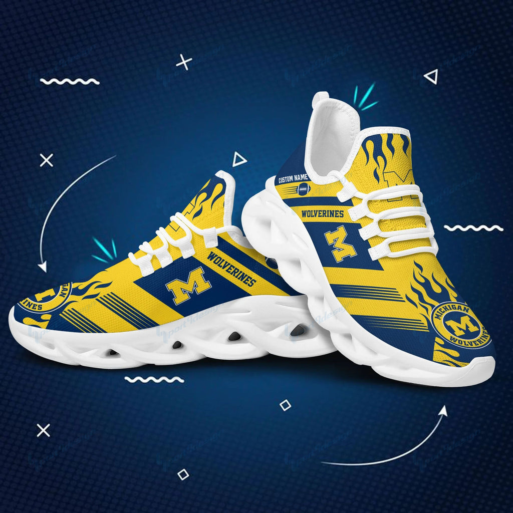 Michigan Wolverines Personalized Yezy Running Sneakers BB599
