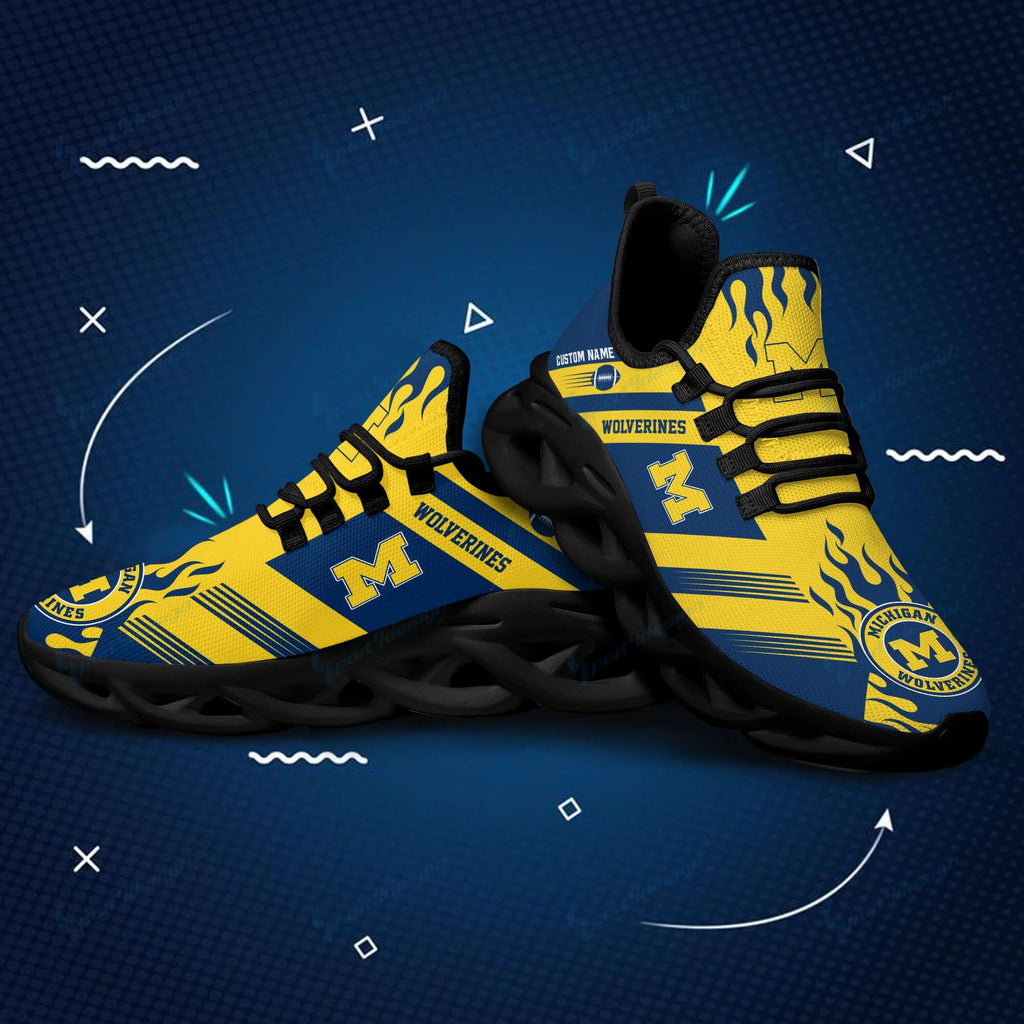 Michigan Wolverines Personalized Yezy Running Sneakers BB599