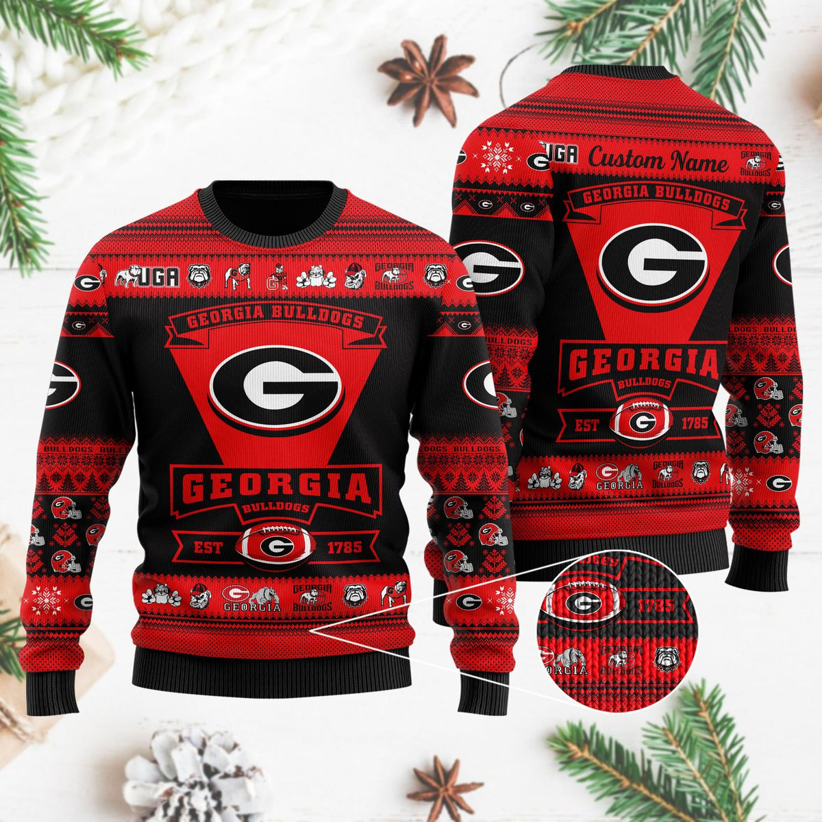 Bulldogs SWEATER CHRISTMAS 100% WOOL BU192019