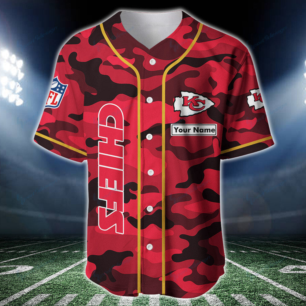 Kansas City Chiefs Personalized Baseball Jersey BG201