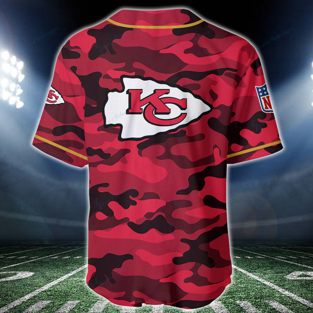 Kansas City Chiefs Personalized Baseball Jersey BG201