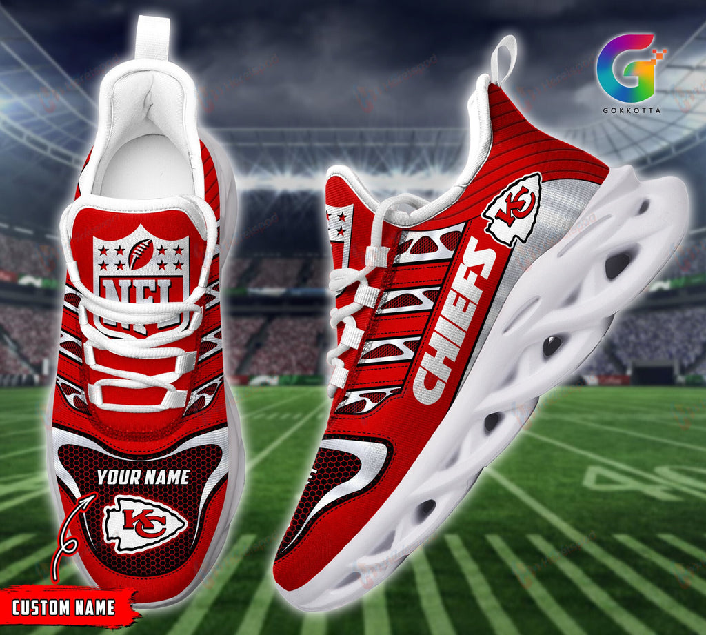 Kansas City Chiefs Personalized MAX SOUL SHOES 187