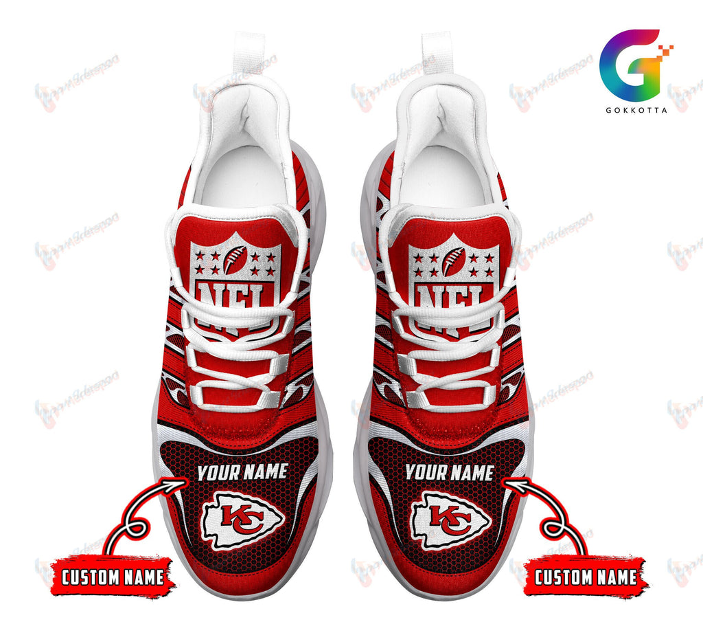 Kansas City Chiefs Personalized MAX SOUL SHOES 187