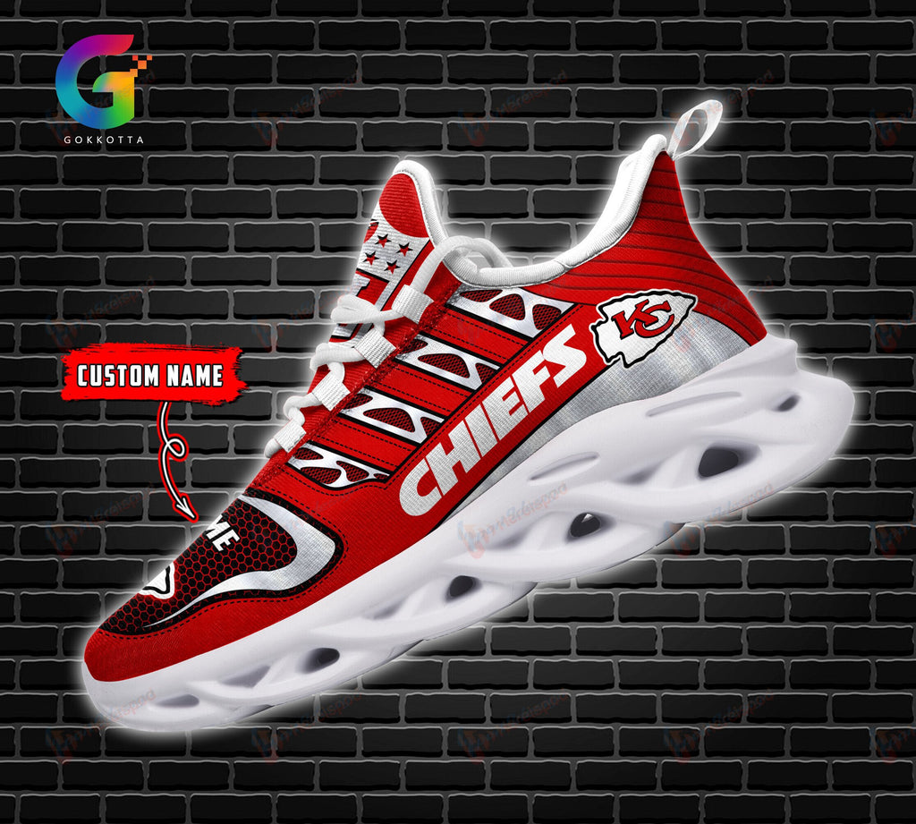Kansas City Chiefs Personalized MAX SOUL SHOES 187