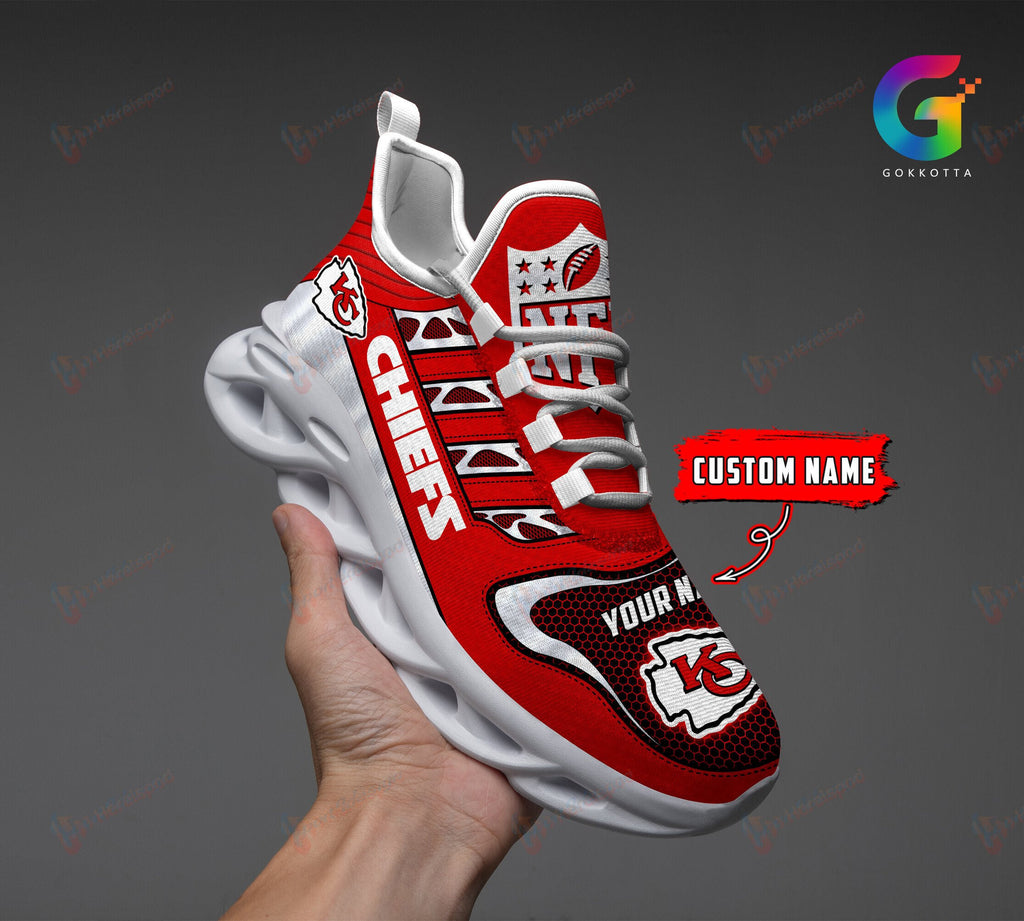 Kansas City Chiefs Personalized MAX SOUL SHOES 187