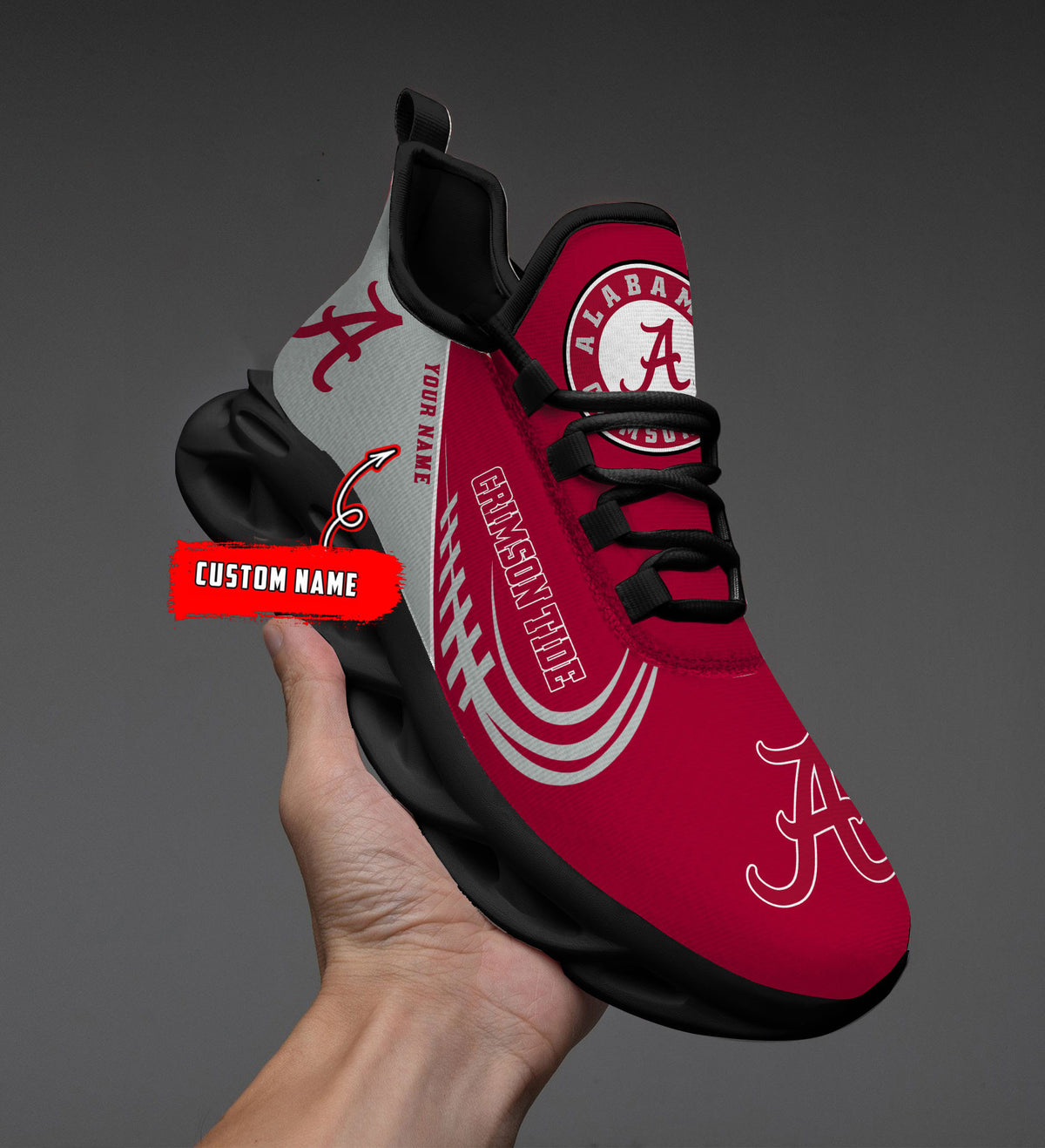 Alabama Crimson TidePERSONALIZED MAX SOUL SHOES AL008
