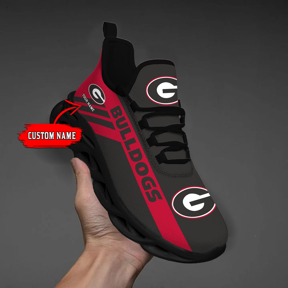 Georgia Bulldogs Personalized MAX SOUL SHOES BD888