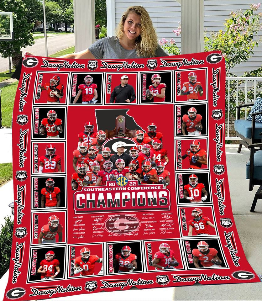 Georgia Bulldogs Champs Premium Quilt GRA820