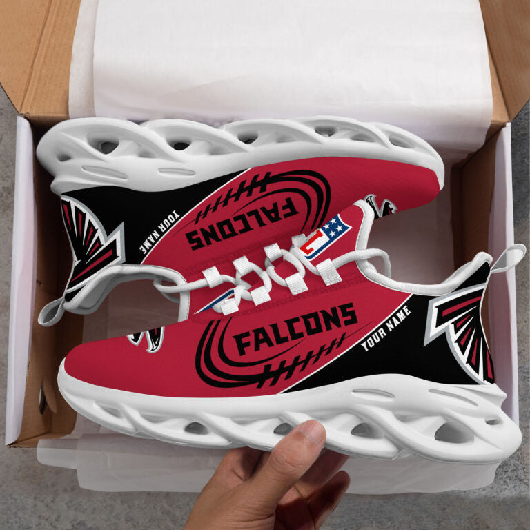 Custom Name – Atlanta Falcons -PERSONALIZED MAX SOUL SHOES