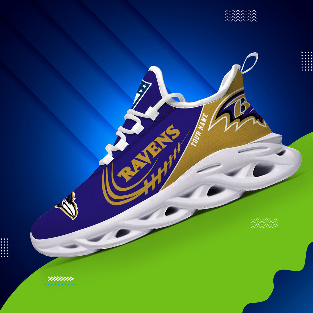 Custom Name – Baltimore Ravens -PERSONALIZED MAX SOUL SHOES