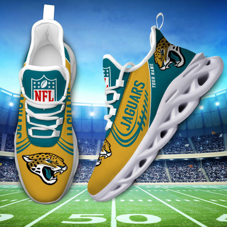 Custom Name – Jacksonville Jaguars -PERSONALIZED MAX SOUL SHOES