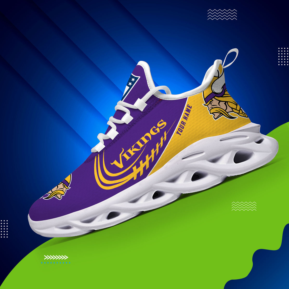 Custom Name – Minnesota Vikings -PERSONALIZED MAX SOUL SHOES TS112