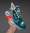 Custom Name -Philadelphia Eagles -PERSONALIZED MAX SOUL SHOES D006