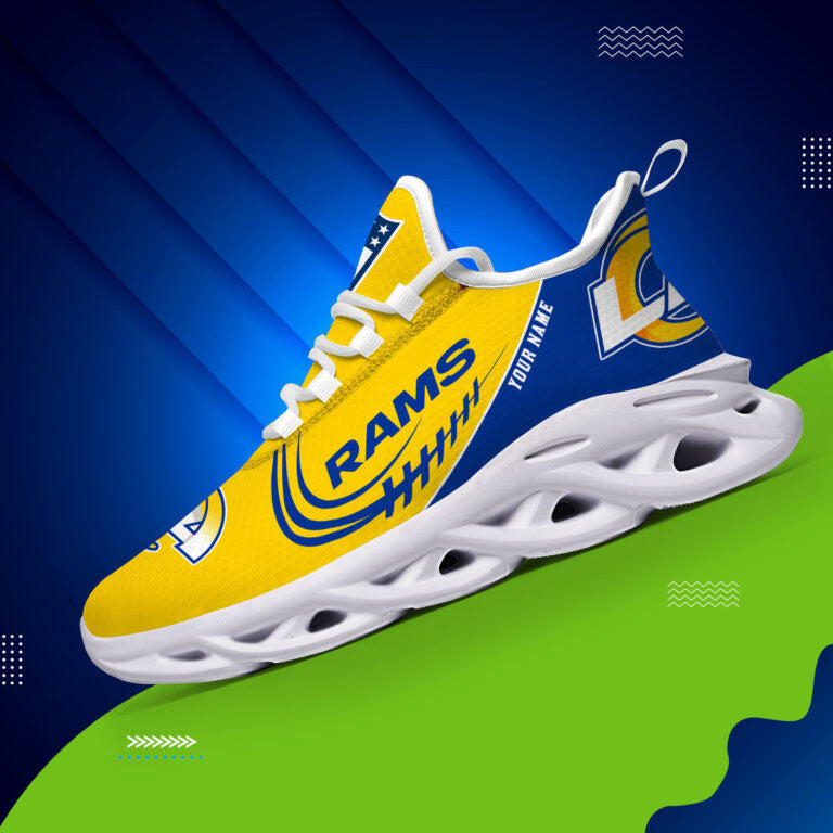 Custom Name – Los Angeles Rams -PERSONALIZED MAX SOUL SHOES