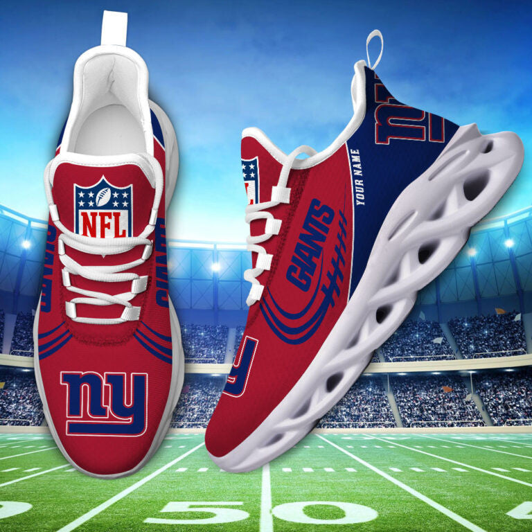 Custom Name – New York Giants -PERSONALIZED MAX SOUL SHOES