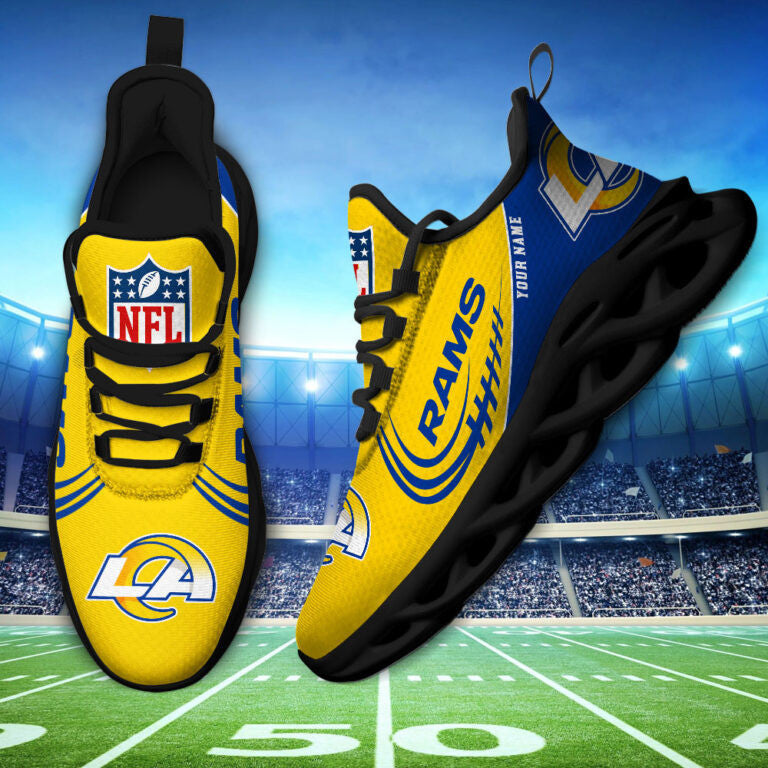 Custom Name – Los Angeles Rams -PERSONALIZED MAX SOUL SHOES