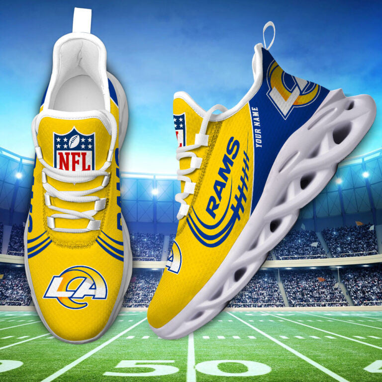 Custom Name – Los Angeles Rams -PERSONALIZED MAX SOUL SHOES