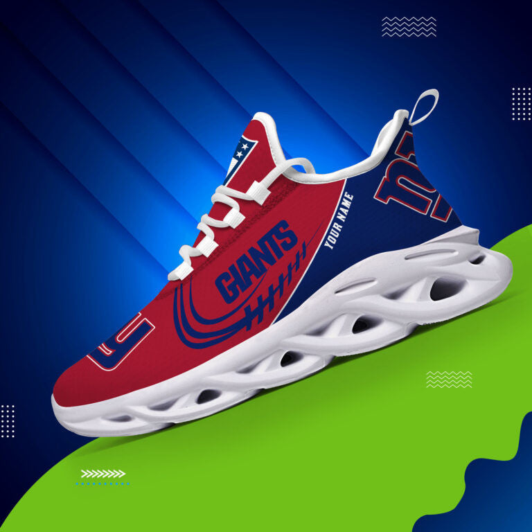 Custom Name – New York Giants -PERSONALIZED MAX SOUL SHOES