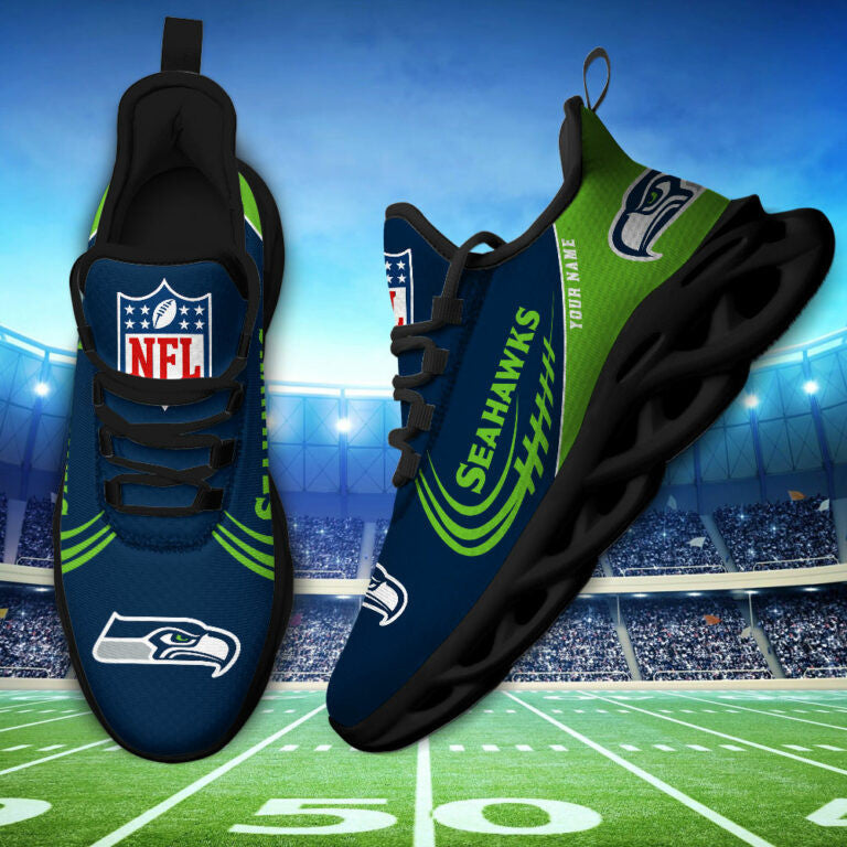 Custom Name – Seattle Seahawks -PERSONALIZED MAX SOUL SHOES
