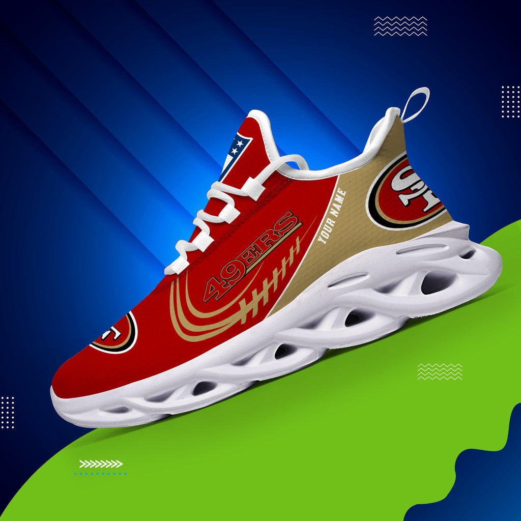 Custom Name – San Francisco 49ers-PERSONALIZED MAX SOUL SHOES