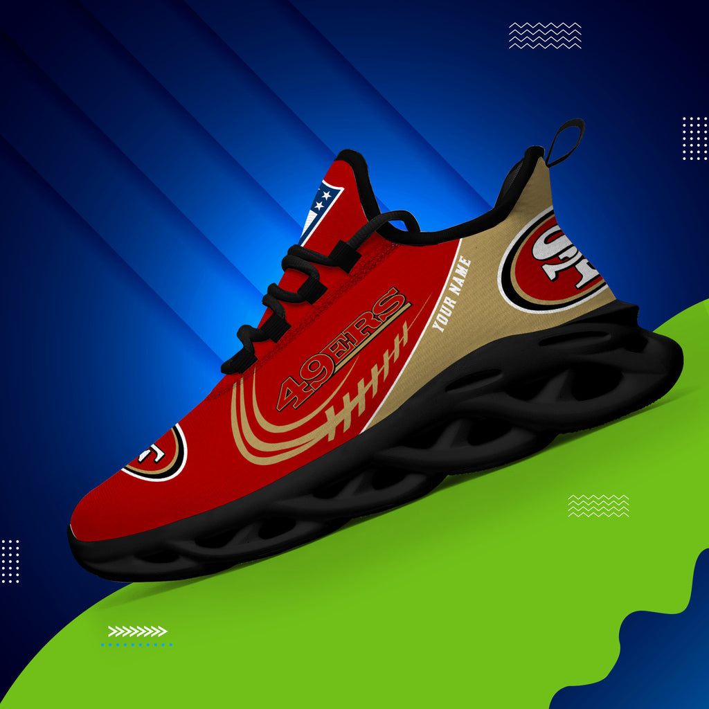 Custom Name – San Francisco 49ers-PERSONALIZED MAX SOUL SHOES