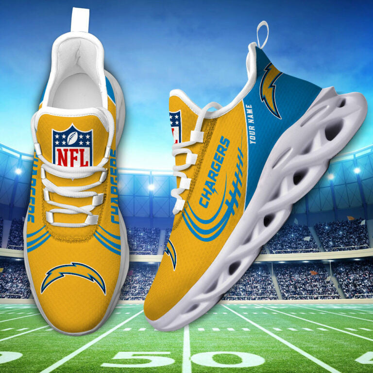 Custom Name – Los Angeles Chargers -PERSONALIZED MAX SOUL SHOES