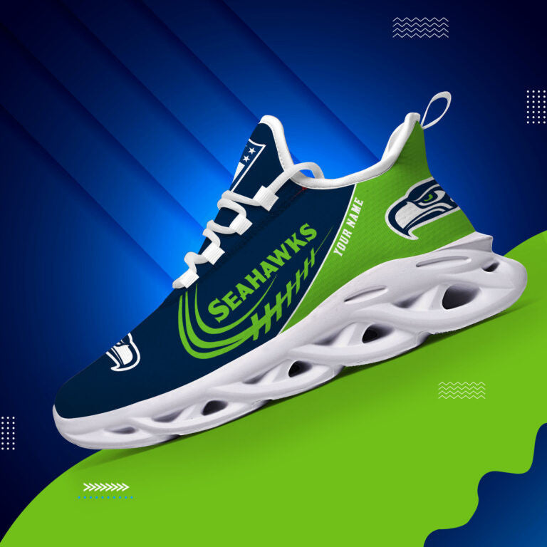 Custom Name – Seattle Seahawks -PERSONALIZED MAX SOUL SHOES