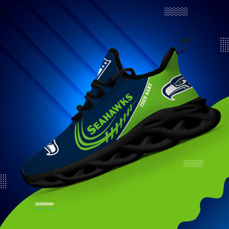 Custom Name – Seattle Seahawks -PERSONALIZED MAX SOUL SHOES