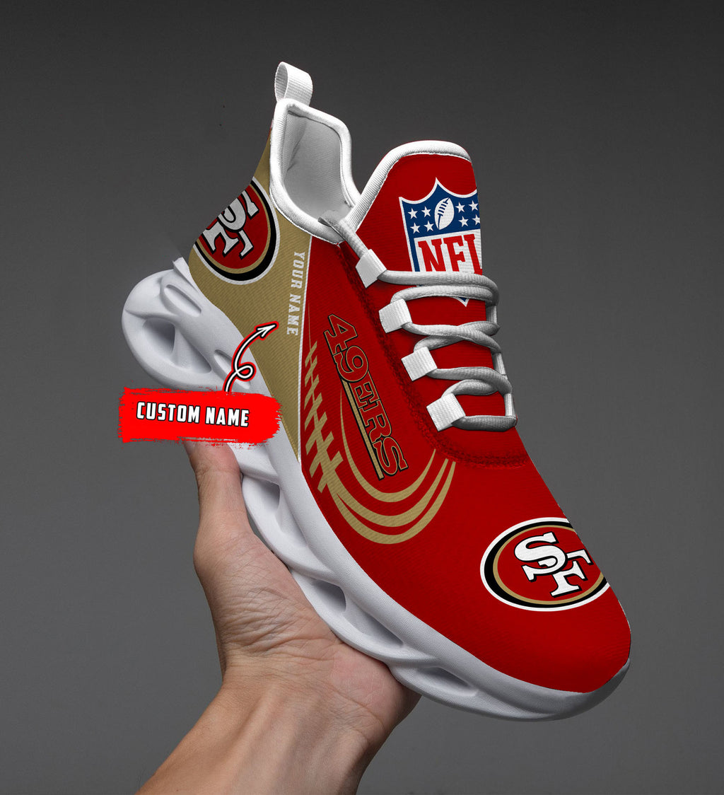 Custom Name – San Francisco 49ers-PERSONALIZED MAX SOUL SHOES