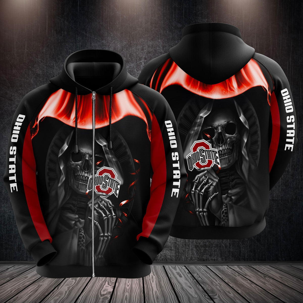NCAAF Ohio State Buckeyes Zip Hoodie 3D Nicegift 3ZHH6R4