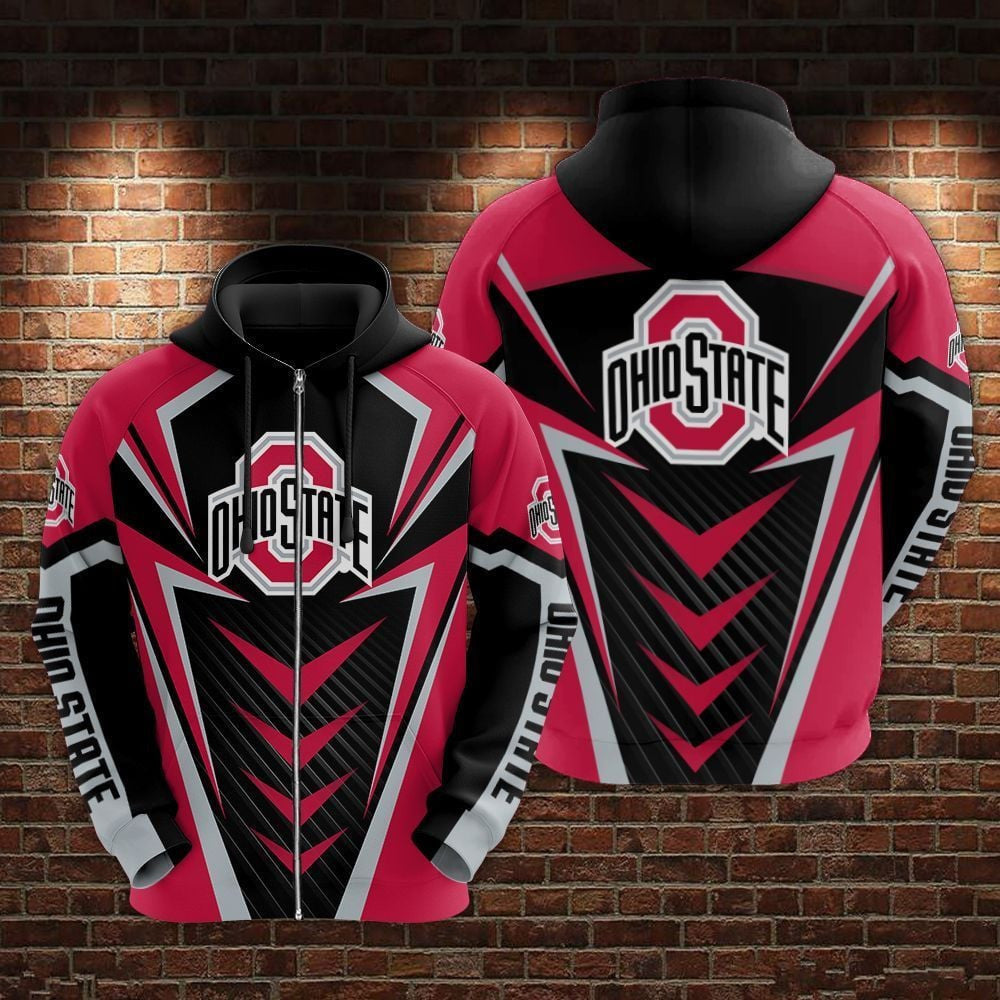 NCAAF Ohio State Buckeyes Zip Hoodie 3D Nicegift 3ZHE0E6