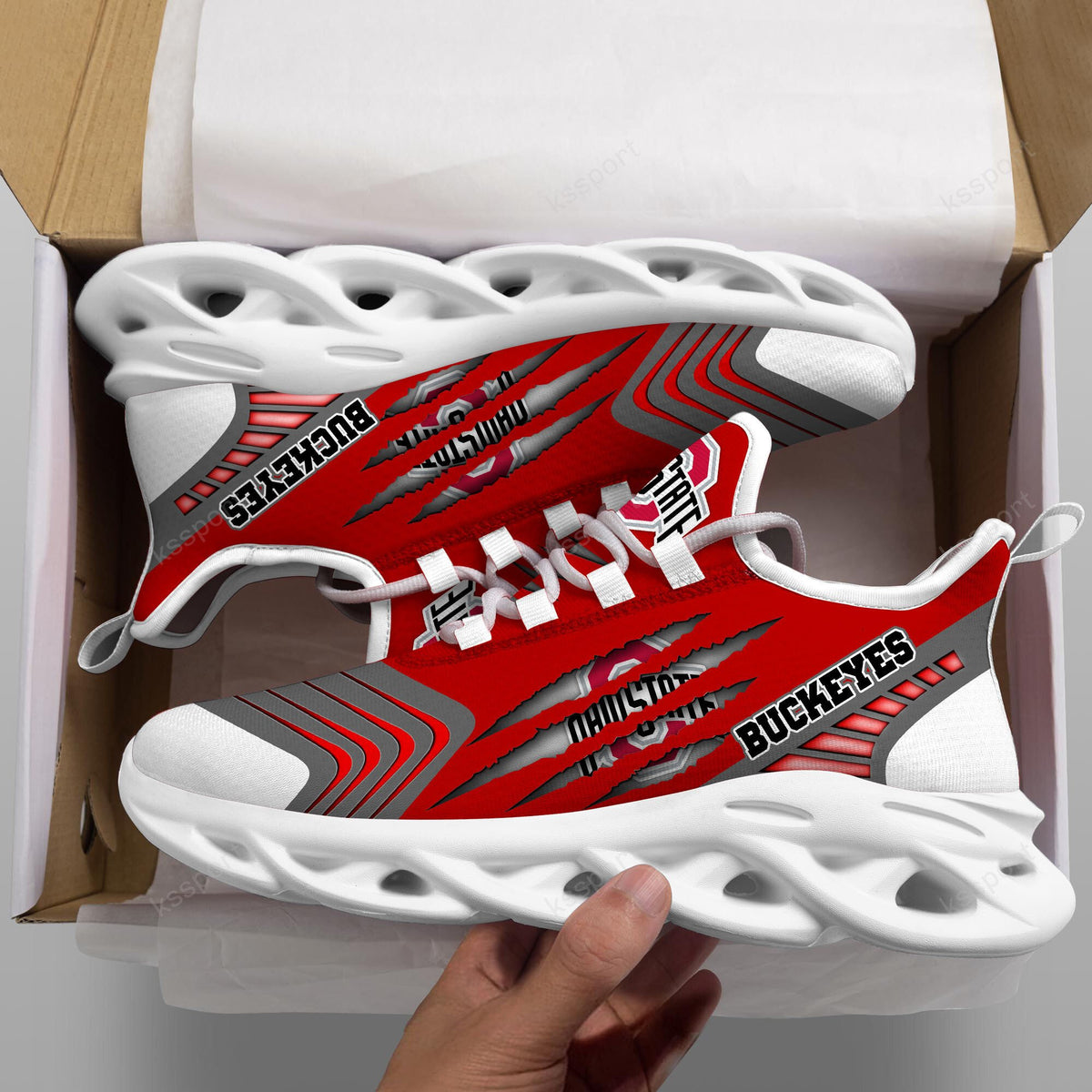 NCAAF Ohio State Buckeyes Max Soul Shoes Nicegift MSSB0V2