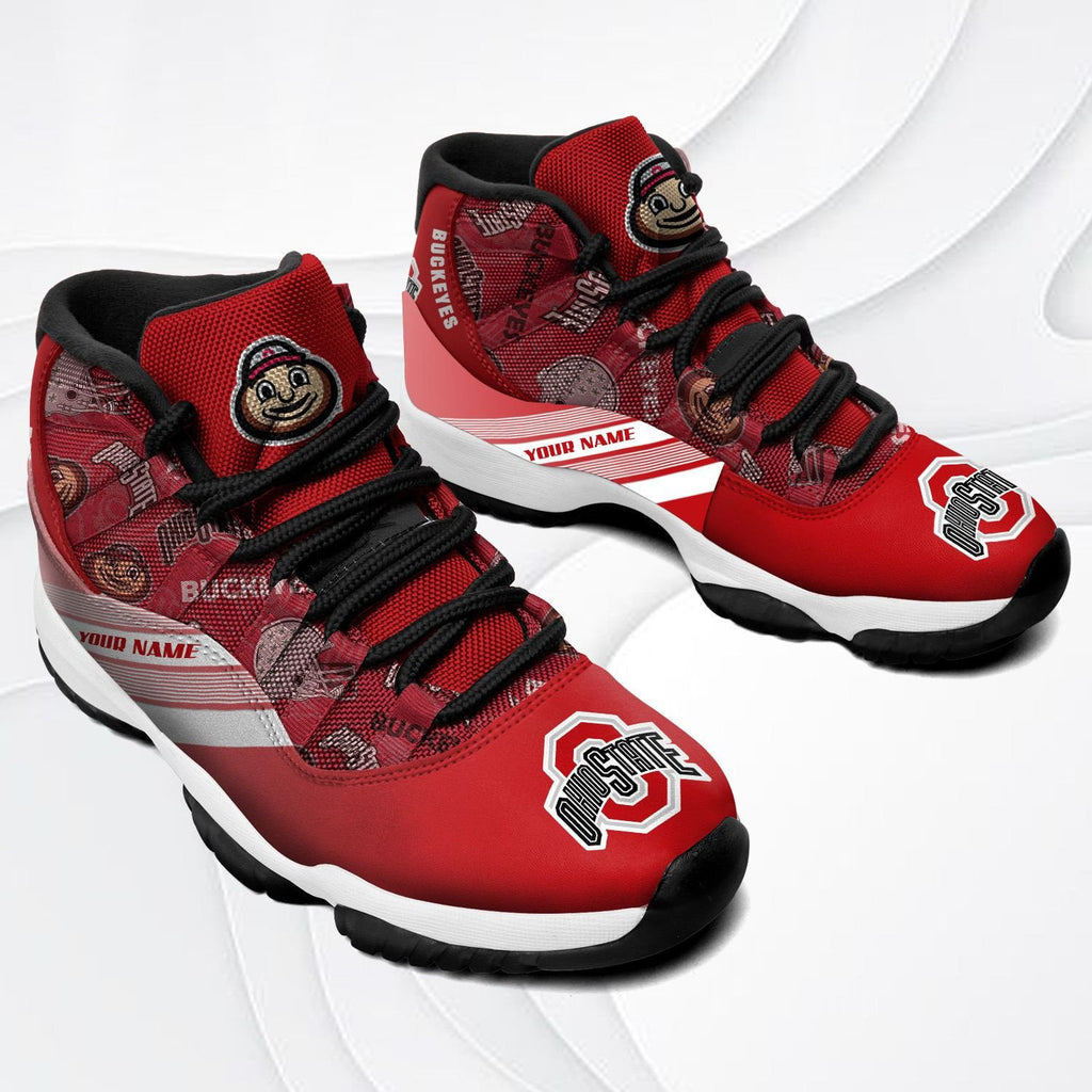 NCAAF Ohio State Buckeyes (Your Name) Air Jordan 11 Shoes Nicegift A11X3P0