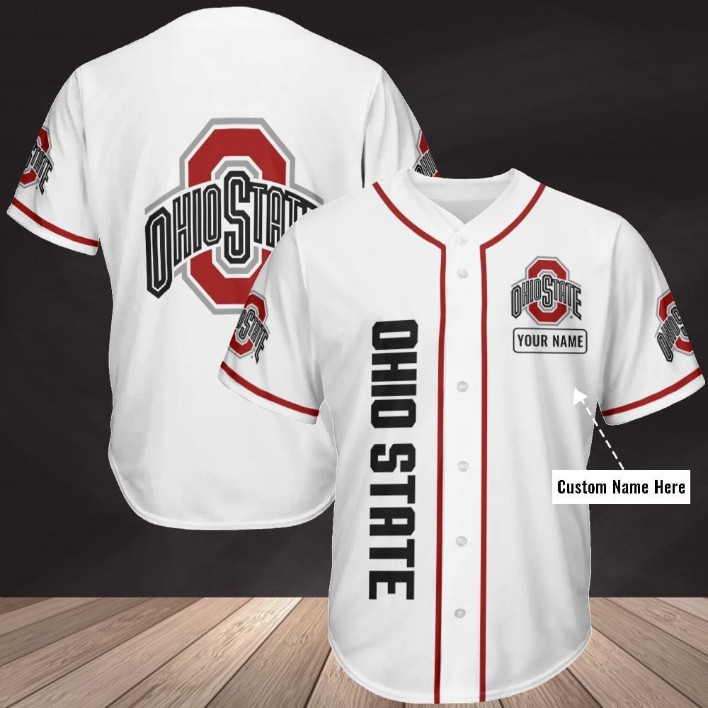 NCAAF Ohio State Buckeyes (Your Name) Baseball Jersey Nicegift BBJA5H3