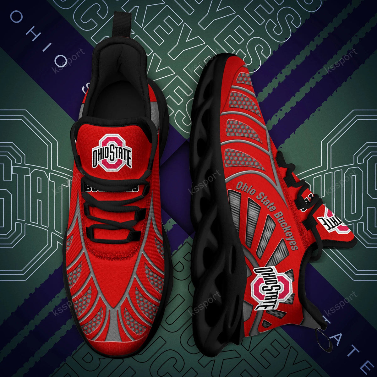 NCAAF Ohio State Buckeyes Max Soul Shoes Nicegift MSSM7S1