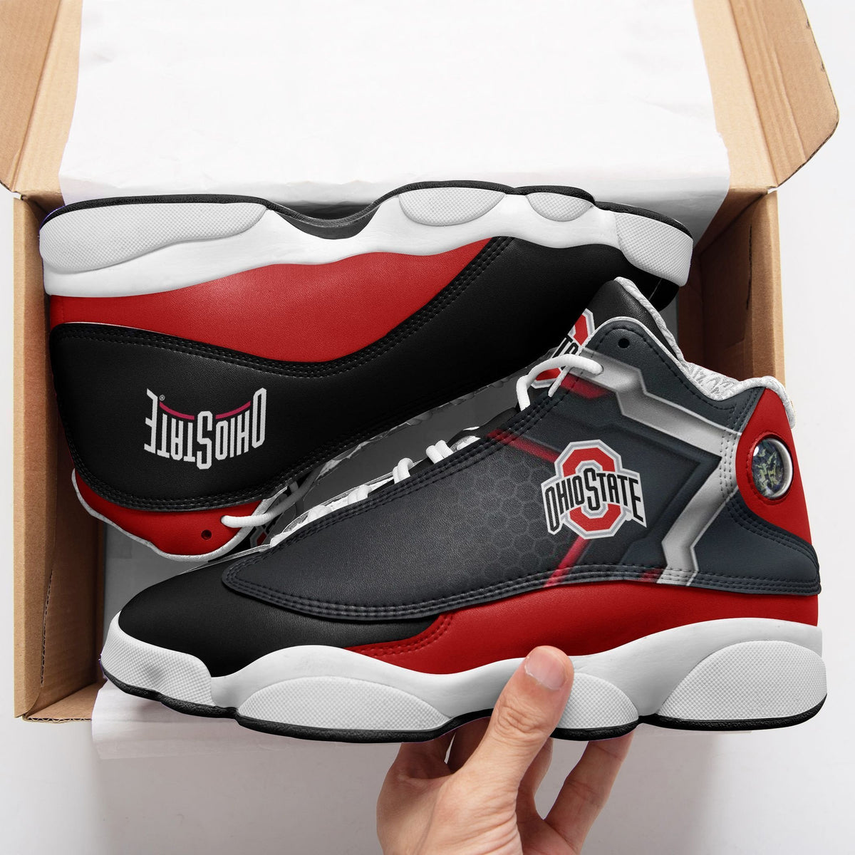 NCAAF Ohio State Buckeyes Air Jordan 13 Shoes Nicegift AJDN1G6