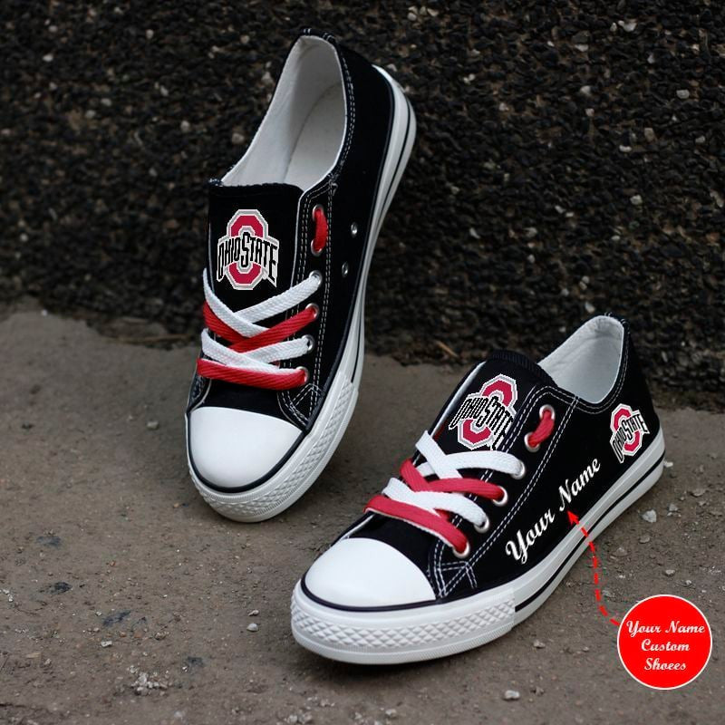NCAAF Ohio State Buckeyes (Your Name) Low Top Canvas Shoes Nicegift CSLS1N7
